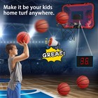 Indoor Basketball Hoop For Kids With Led Lights And Scoreboard Red