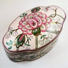 Jcpenney Classic Traditions Oval Floral Trinket Box Vintage 1980s Home Decor Jrb