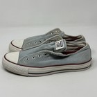 Converse All Star Chuck Taylor Low Shoes Womens 8 Blue Canvas Slip On Sneakers