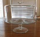 Toscany Crystal Covered Wafer Stem Pedestal Cake Stand