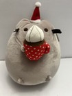 Gund Pusheen Snackable Hot Cocoa Christmas Holiday Stuffed Santa Hat Plush 9  