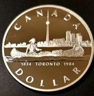 Lot Of 18-1984 Canada Silver Dollar Proofs  toronto Sesquicentennial 