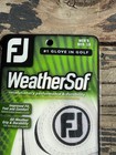 New Footjoy Weathersof Golf Gloves All-weather Men   s Medium Left White New