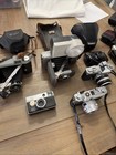 Lot Of 6 Vintage Cameras Plus One Flash Untested Sold As  Assorted Brands  Vntge