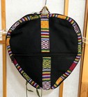 New India Black Cotton Backpack Shoulder Bag  Hobo Haversack  Boho Hippie Ethnic