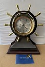 Chelsea  the Mariner  Ship s Bell Clock Ltd Ed On Wood Base Running   Striking