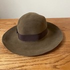 Vintage Ralph Lauren Hat Adult Large Brown Cloche Wide Felt Wool 90s Ladies