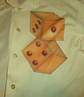 Rare Vintage 1970   s Large Mens Mcgregor Long Sleeve Shirt   W dice High Roller 