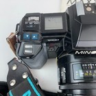 Vintage Minolta Maxxum 7000 35mm Film  Camera Lot Starblitz Flash Untested As Is