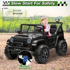 24v 2-seater Ride On Car Kids Electric Jeep 4wd W remote  Black     Fast Ship