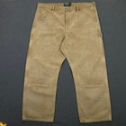 Polo Country Carpenter Pants Mens 36 Tan Double Knee Canvas Distressed Workwear