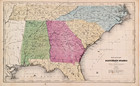 1844 Map Georgia  Tennessee  South Carolina  North Carolina  Alabama Florida