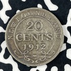 1912 Newfoundland 20 Cents Lot f1401 Silver 