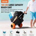 Vevor Beach Dolly With Big Wheels For Sand 12 In Solid Wheels Beach Gardening