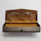 Vintage 12k Gold Filled Eyeglasses Round Wire Rim Glasses Spectacles Case Lennon