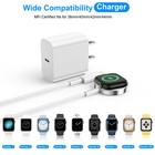 Apple Watch Fast Smart Iwatch Charger 3ft Magnetic Charging Cable With Usb C    