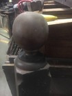 C1880 Victorian Era Pine Newel Post 53    H X 5    Sq Old Varnish Champfered Edge 