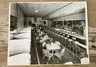 Vintage Real B w Press Photographs Interiors Of Drug Store And Restaurant 1940 s