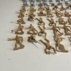 Vintage Lot Of 100 Plastic Army Men Toys Multi Green Tan Silver Fireman