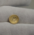 Us  1 Gold Piece Type 1 Made Into Button Concave Scratches