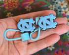 2 New College Silicone Straw Toppers North Carolina Straw Cap Topper Ncaa