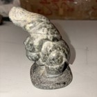 Vintage Inuit Eskimo Hand Carved Soapstone Figurine Mother And Child