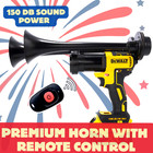 Dewalt Drill Impact Train Air Horn Dual   150 db  Remote Control   Usa Assembled