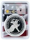 2023 W 1oz Silver Eagle Proof Pcgs Pr69 Dcam - Flag Picture Frame