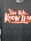 Wwf wwe Authentic The Rock Your Role Know It Mouth Shut T Shirt Xxl Double Sided