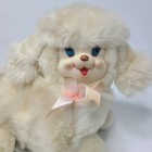 Vtg 80s Dan Dee Puppy Surprise Rubber Vinyl Face White Fur Plush Dog No Puppies 
