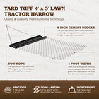 Yard Tuff 5 X 4 Foot Steel Durable Chain Rake Field Leveling Atv Drag Harrow