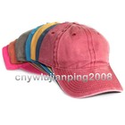 Solid Plain Washed Style Baseball Ball Cap Hat 100  Cotton Adjustable