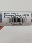 Full Flow Slotless Dual Thread Male Aerator 15 16 In  27 Threads - 6 Pack