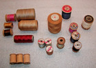 Vintage Sewing Thread Spools Cotton Mixed Manufacturers And Quality Lot Of 16