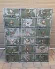 Globe Wernicke Steel Army Green 18 Drawer Military Industrial Apothecary Style