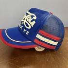 Vtg Pepsi Cola 3 Stripe Employee Trucker Hat Cap Marysville Ks Kansas Union Usa