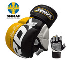 Rdx Smmaf Approved Sparring Grappling Gloves Ventilated Open Palm Mma Sz Large