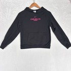 Nike Chelsea Fc Hoodie Big Kids Size L Black Pink Pullover Soccer Youth Futbol