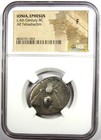 Ionia Ephesus Silver Ar Tetradrachm Bee Stag Coin 300 Bc - Certified Ngc Fine
