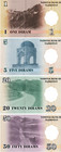 Tajikistan Set 1  5  20  50 Diram  1999  Uncirculated  4 Note Set