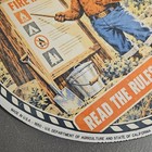Vintage 1950 Yosemite National Park 12  Porcelain Sign Smokey Bigfoot Fire Rules