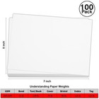 100 Pack 5 X 7 Heavyweight White Cardstock For Invitations And Greeting Cards