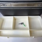 Vintage Samsonite Train Hard Case Sears Courier Travel Dark Gray W  Key   Tray