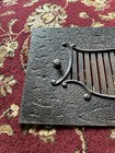 Antique Cast Iron Salvage Grate Front Panel Insert Fireplace Salvage Victorian A
