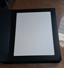Black Leather Full Page Photo Album With Leather Framed Pages Holds 20 Photos