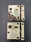 Two Antique Cast Iron Rim Locks With Keepers 4      No Keys   Historic House Parts