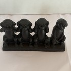 4 Four Monkeys Statue Do No Evil Say No Evil Hear No Evil See No Evil