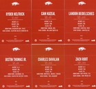 Onit Athlete 2025 Arkansas Razorbacks Ip Autographed Baseball Cards - You Pick 