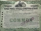 1928 Columbia Steel Corporation Stock Certificate  11166  Delaware
