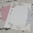 Vintage Stationary Letter Paper Lot Of 7 Styles Floral Patchwork Borders